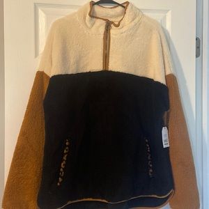 Sherpa 3/4 zip sweatshirt